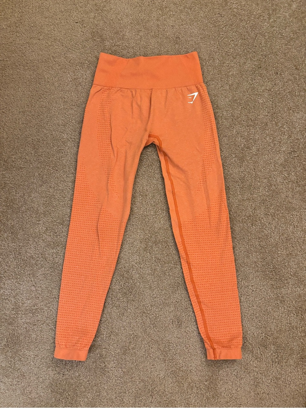 Gymshark Orange Seamless Leggings - Size Small